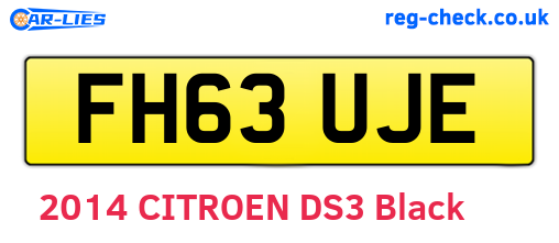 FH63UJE are the vehicle registration plates.
