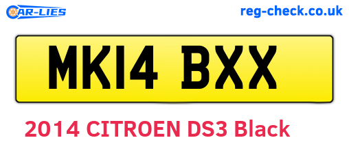 MK14BXX are the vehicle registration plates.