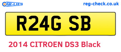 R24GSB are the vehicle registration plates.