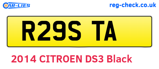 R29STA are the vehicle registration plates.