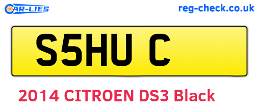 S5HUC are the vehicle registration plates.