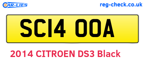 SC14OOA are the vehicle registration plates.