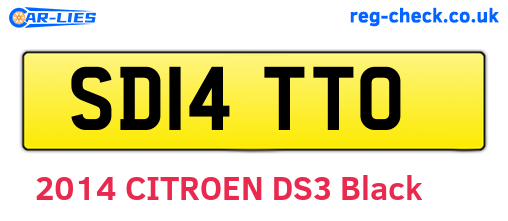 SD14TTO are the vehicle registration plates.