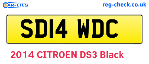 SD14WDC are the vehicle registration plates.