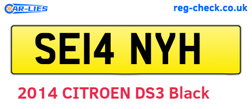 SE14NYH are the vehicle registration plates.