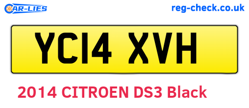YC14XVH are the vehicle registration plates.