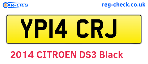 YP14CRJ are the vehicle registration plates.