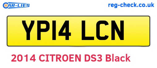 YP14LCN are the vehicle registration plates.