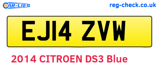 EJ14ZVW are the vehicle registration plates.
