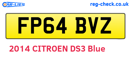 FP64BVZ are the vehicle registration plates.
