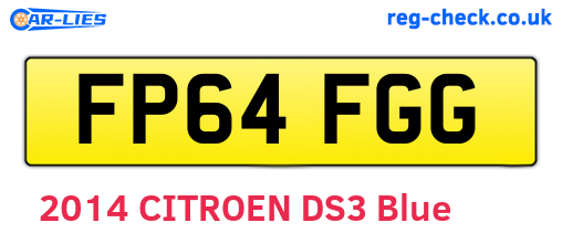 FP64FGG are the vehicle registration plates.