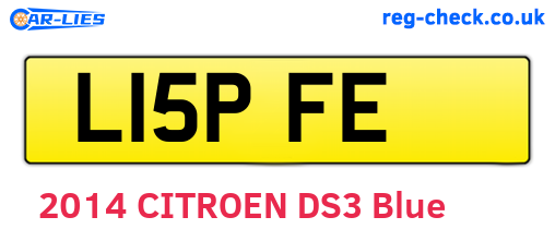 L15PFE are the vehicle registration plates.