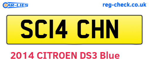 SC14CHN are the vehicle registration plates.