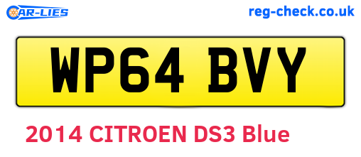 WP64BVY are the vehicle registration plates.