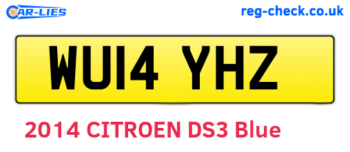 WU14YHZ are the vehicle registration plates.