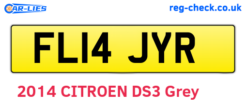 FL14JYR are the vehicle registration plates.