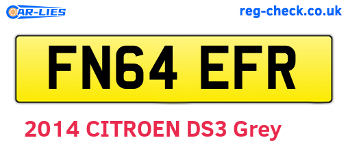 FN64EFR are the vehicle registration plates.
