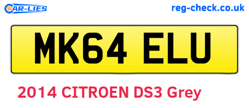 MK64ELU are the vehicle registration plates.