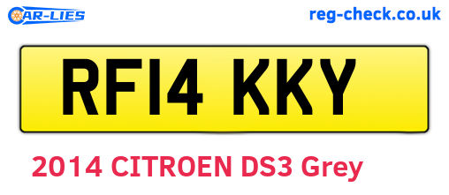 RF14KKY are the vehicle registration plates.
