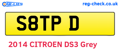 S8TPD are the vehicle registration plates.