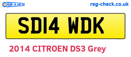 SD14WDK are the vehicle registration plates.