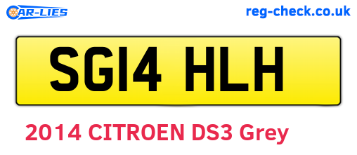 SG14HLH are the vehicle registration plates.