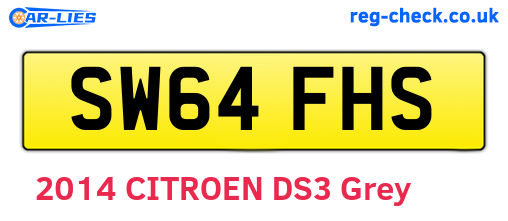 SW64FHS are the vehicle registration plates.