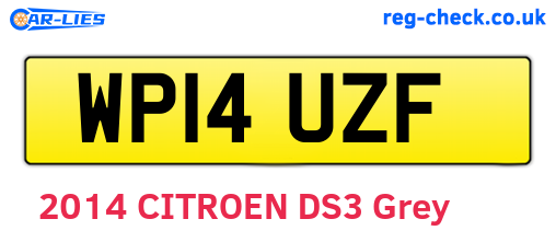 WP14UZF are the vehicle registration plates.