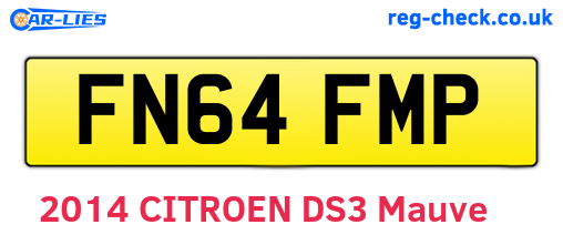 FN64FMP are the vehicle registration plates.