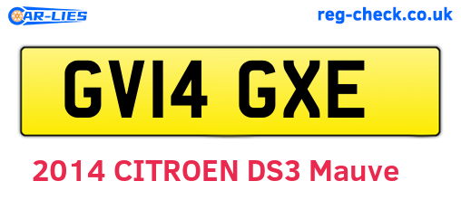 GV14GXE are the vehicle registration plates.