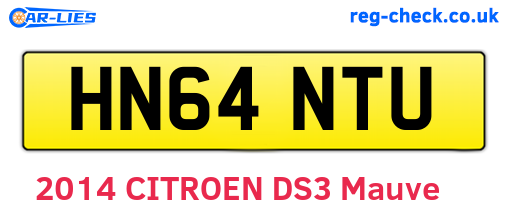 HN64NTU are the vehicle registration plates.