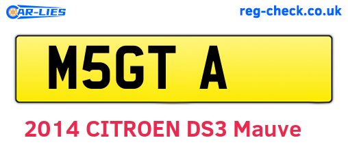 M5GTA are the vehicle registration plates.