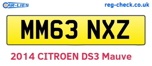 MM63NXZ are the vehicle registration plates.