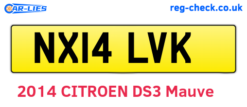 NX14LVK are the vehicle registration plates.