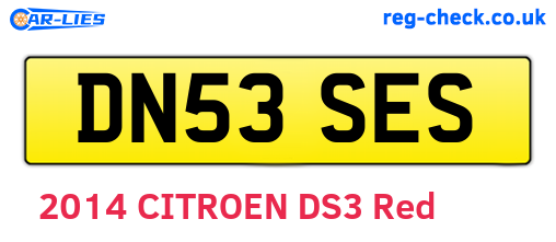 DN53SES are the vehicle registration plates.