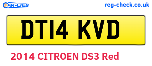DT14KVD are the vehicle registration plates.