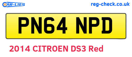 PN64NPD are the vehicle registration plates.