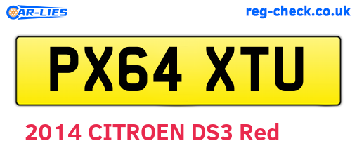 PX64XTU are the vehicle registration plates.