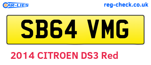 SB64VMG are the vehicle registration plates.