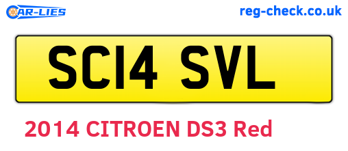 SC14SVL are the vehicle registration plates.