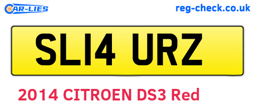 SL14URZ are the vehicle registration plates.