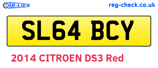 SL64BCY are the vehicle registration plates.