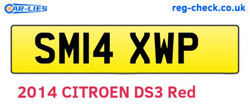 SM14XWP are the vehicle registration plates.