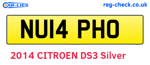 NU14PHO are the vehicle registration plates.