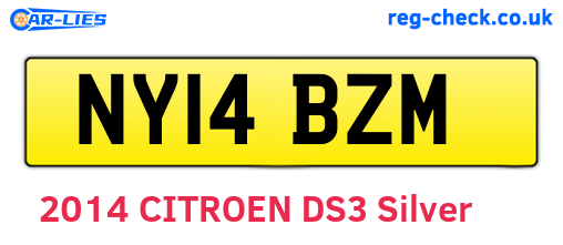 NY14BZM are the vehicle registration plates.
