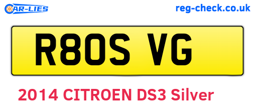R80SVG are the vehicle registration plates.