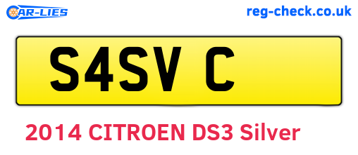 S4SVC are the vehicle registration plates.