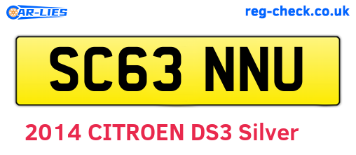 SC63NNU are the vehicle registration plates.