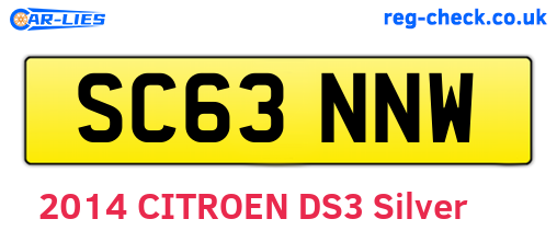 SC63NNW are the vehicle registration plates.