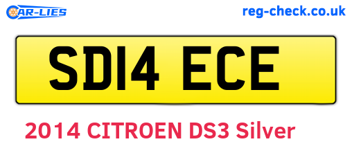 SD14ECE are the vehicle registration plates.